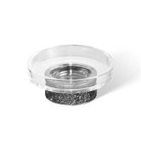 Decor Walther Rocks STS Мыльница настольная, прозрачное стекло, с кристаллами Swarovski®, цвет: хром