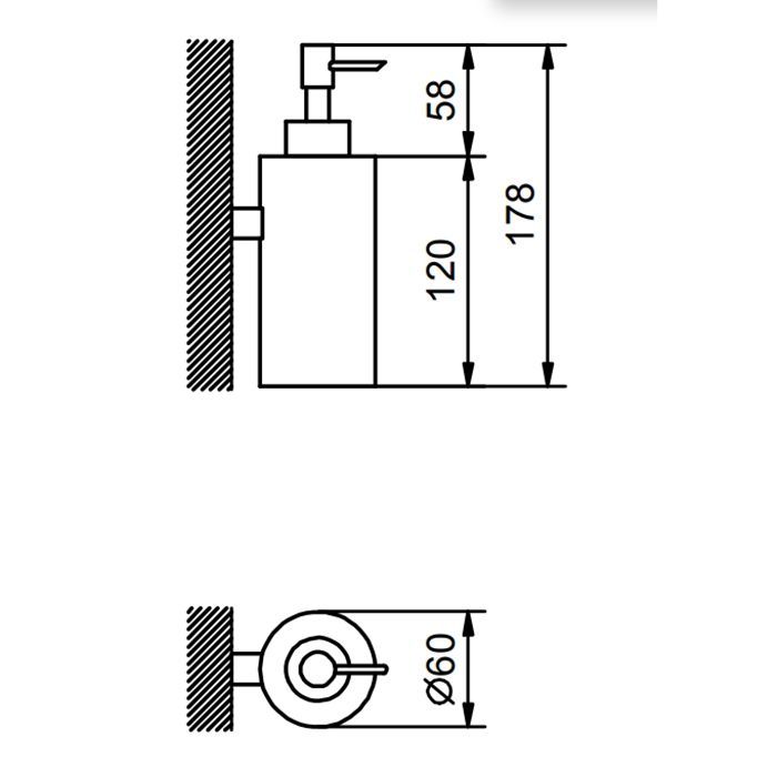 Fantini Young Дозатор для жидкого мыла, цвет Matt British Gold PVD