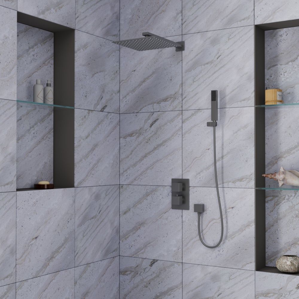Душевая система для душа DK встраиваемая термостатическая серый графит Bayern.Liszt (DA2515706A04), артикул DA2515706A04