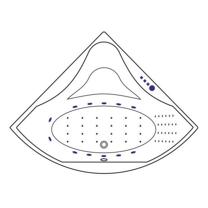 Ванна EXCELLENT Glamour 150x150 "NANO" (хром)