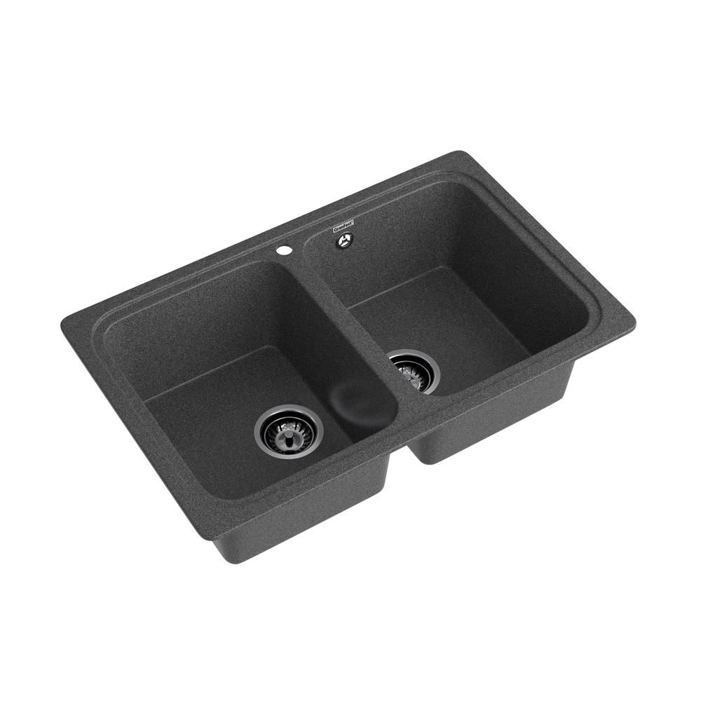 Кухонная мойка GranFest STANDART 780K, графит, артикул S-780K графит