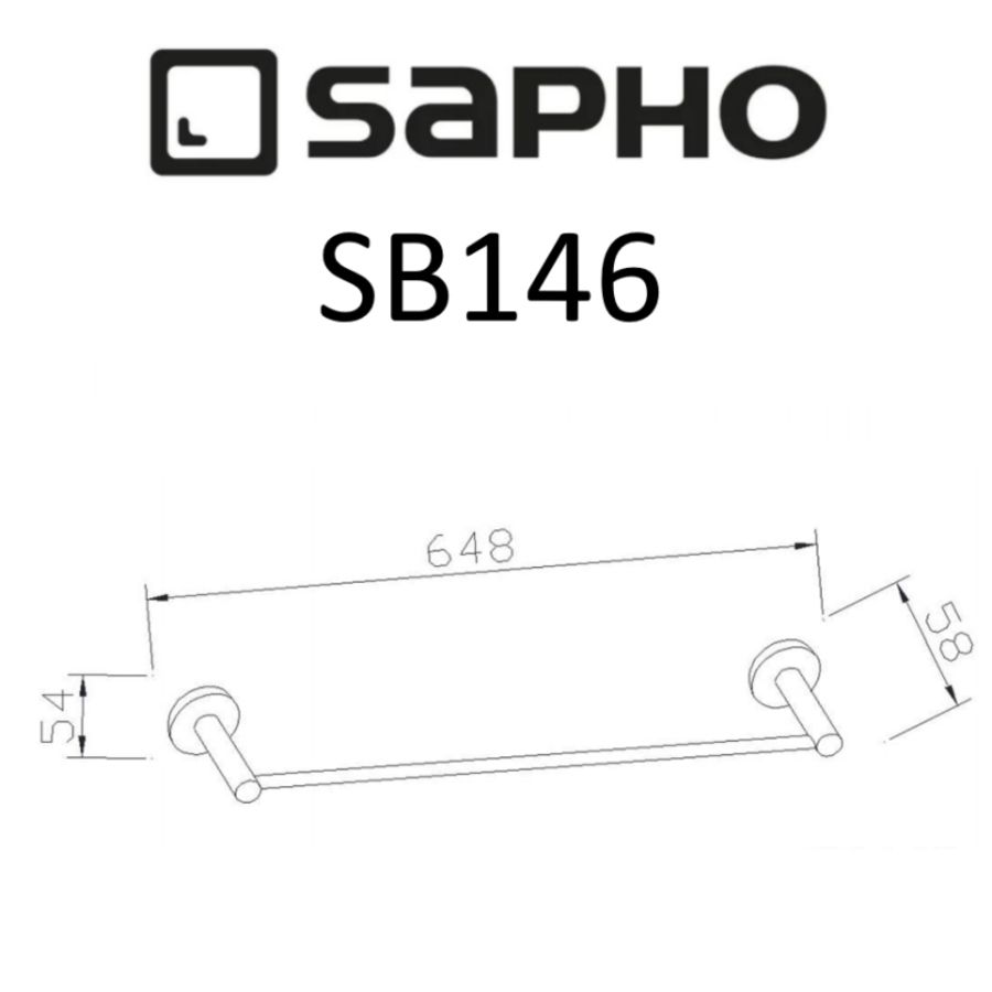 Полотенцедержатель SAMBA 600 мм, хром, Sapho