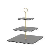 ADJ Сервировочная стойка, 30x30xH35 см.,ручка Круглая, цвет: серый, фурнитура золото