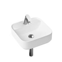Комплект 4 в 1 Lavinia Boho Bathroom Sink Slim 21510286, накладная фарфоровая раковина 42 см, смеситель, латунный сифон, донный клапан quick-clac