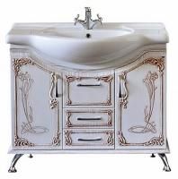 Тумба с раковиной Атолл Барселона 295 rame (белое дерево медь) Тумба с раковиной Атолл Барселона 295 rame (белое дерево медь)