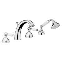 Смеситель для ванны Webert Dorian DO730101 Хром Белый