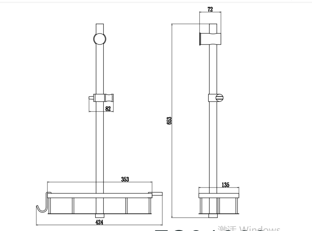Душевая штанга Fmark FS91066, сатин, артикул FS91066