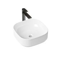 Комплект 2 в 1 Lavinia Boho Bathroom Sink Slim 21510020, накладная фарфоровая раковина 40 см, смеситель
