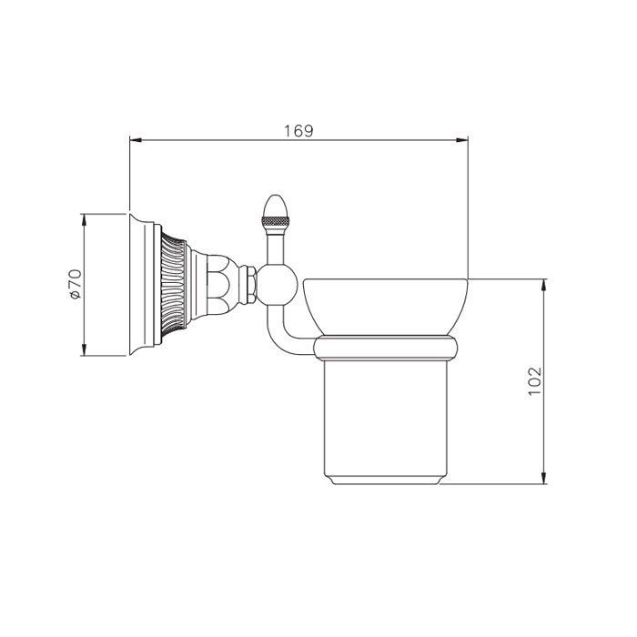 Nicolazzi Impero Мыльница подвесная, цвет: хром