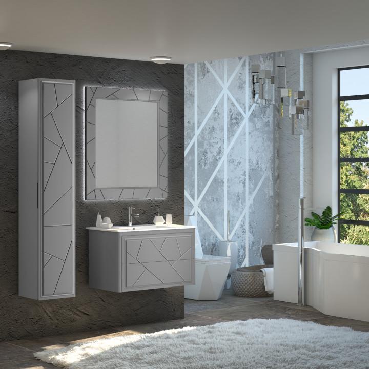 Зеркало Opadiris Луиджи 90 серый матовый Opadiris Серый