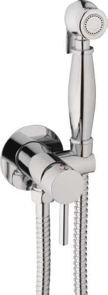 Emmevi, комплект гигиенического душа со смесителем для горячей и холодной воды (руч. душ C02452), цвет хром