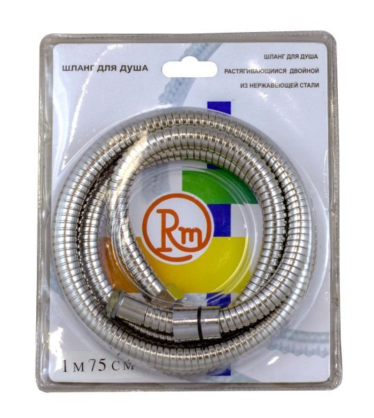 Шланг для душа RM растяжной 175-200 см 1,2"х1/2" (имп/имп) (RM-175ii)