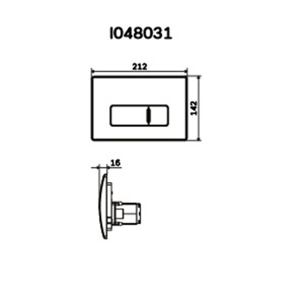 I048031 Pro M, клавиша для инсталляции пневматическая, пластик, матовый никель I048031 Pro M, клавиша для инсталляции пневматическая, пластик, матовый никель