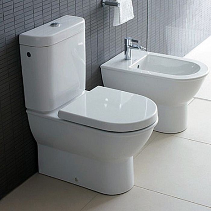 Duravit Darling  Бачок 40,5х16 мм, подключение снизу, с механизмом двойного смыва, кнопка хром, цвет белый,