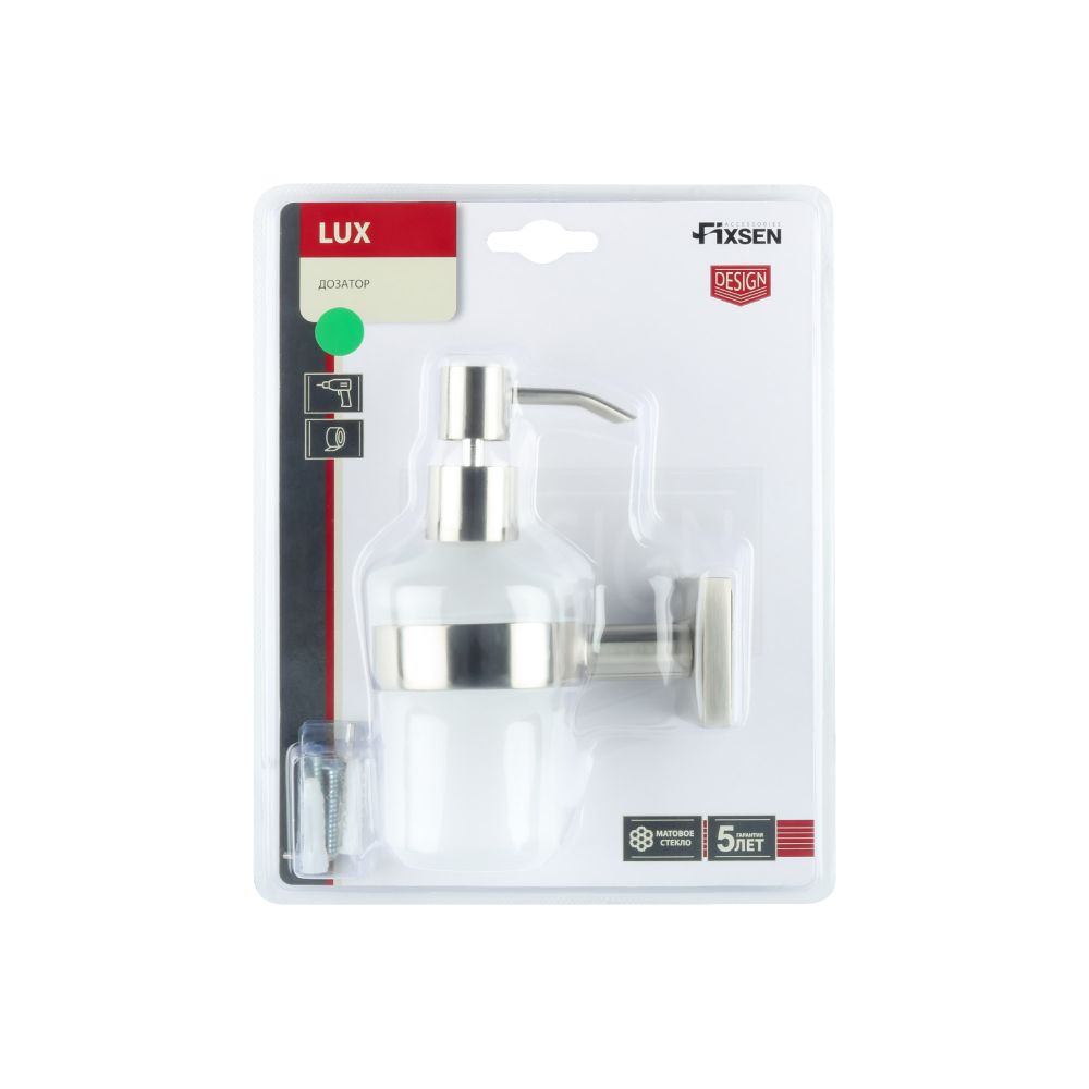 Дозатор жидкого мыла FIXSEN LUX SATIN FX-16012, сатин