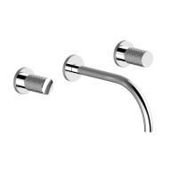 Bongio Capsule Смеситель настенный на 3 отв , излив 229 мм, ., цвет хром/ручка GG(с внутр частью 0976700AQ)