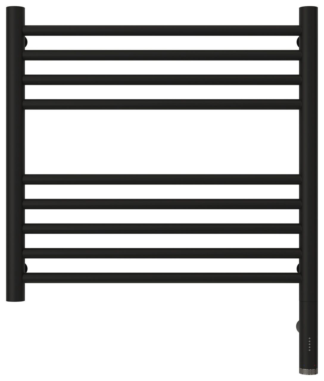 Полотенцесушитель электрический "БОГЕМА 3.0" прямая 500х500 / МЭМ правый (Матовый чёрный)
