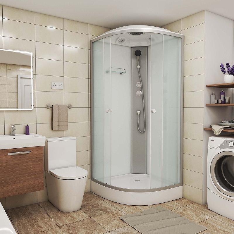Душевая кабина Niagara NG-4302-08 100х100 стекло матовое задняя стенка Белая Душевая кабина Niagara NG-4302-08 100х100 стекло матовое задняя стенка Белая