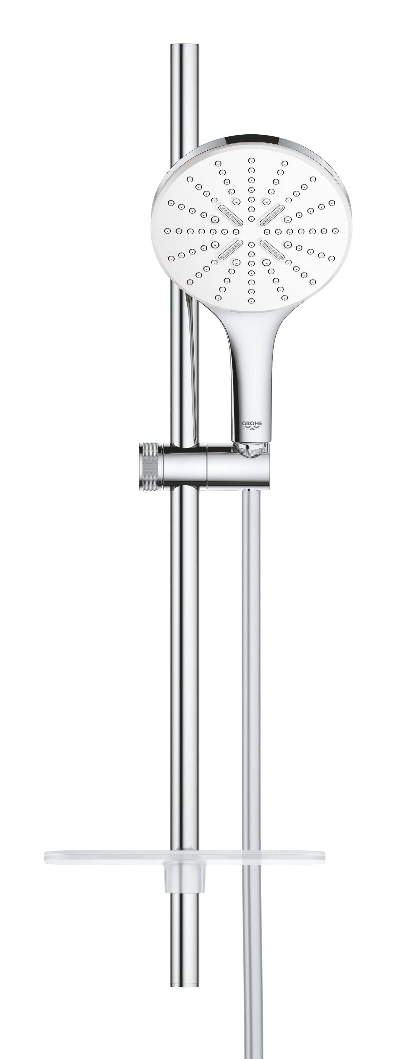 Душевой гарнитур GROHE Rainshower SmartActive 150, 3 вида струй, белая луна (26592LS0)