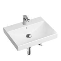 Комплект 5 в 1 Lavinia Boho Bathroom Sink 21510267, врезная фарфоровая раковина 60 см, смеситель, латунный сифон, донный клапан quick-clac, угловые вентили 2 шт.