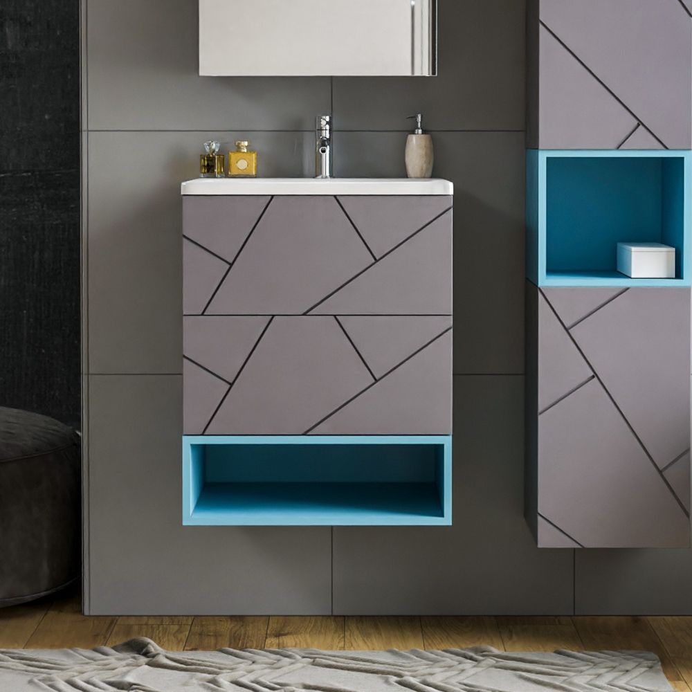 Ниша для тумбы Бриклаер КРИСТАЛЛ 60 см, муссон