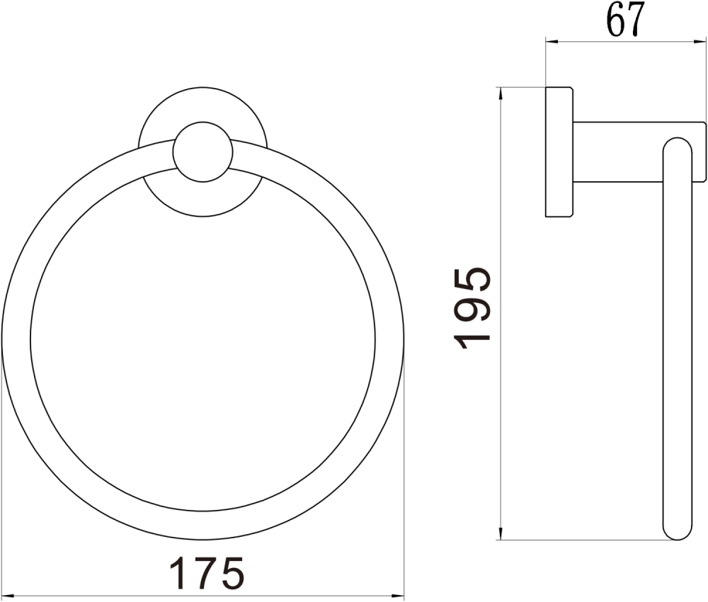 Кольцо для полотенец Savol S-005660C, матовое золото, артикул S-005660C
