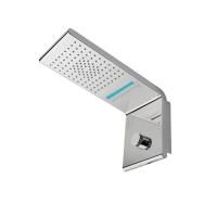 Bossini Syncro Настенный верхний душ из сталимc 3-мя режимами, однo подключение 1/2”для предварительно смешанной воды, с хромотерапией, цвет: хром Bossini Syncro Настенный верхний душ из сталимc 3-мя режимами, однo подключение 1/2”для предварительно смешанной воды, с хромотерапией, цвет: хром