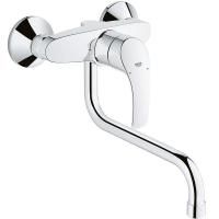 Смеситель для кухни GROHE Eurosmart new настенный, излив 240 мм, хром (32224002) Смеситель для кухни GROHE Eurosmart new настенный, излив 240 мм, хром (32224002)