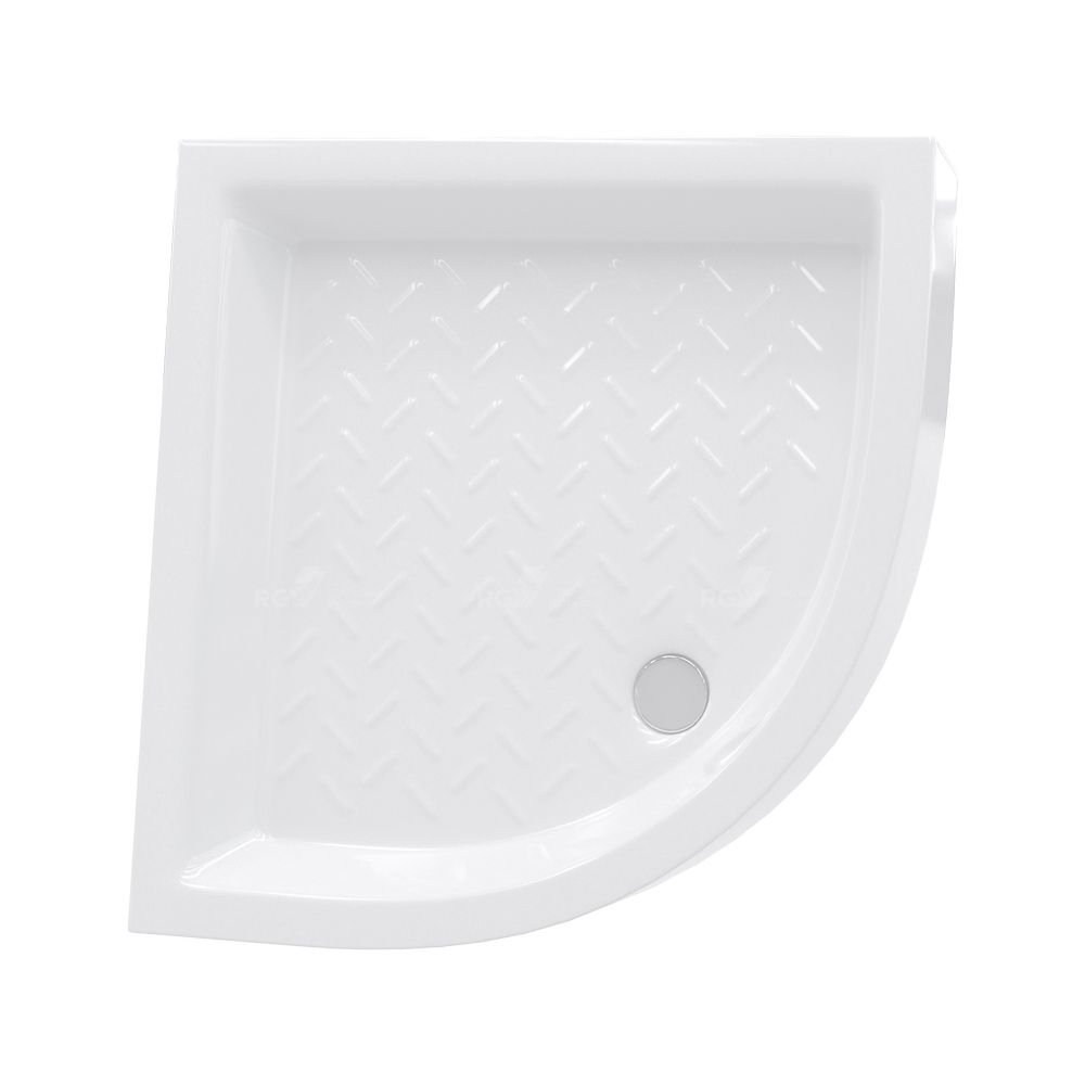 Душевой поддон полукруглый керамический RGW CR/R Белый (900x900)