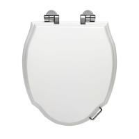 Devon Westminster Сиденье для унитаза из мдф, цвет: белый лакированный/петли хром (микролифт)