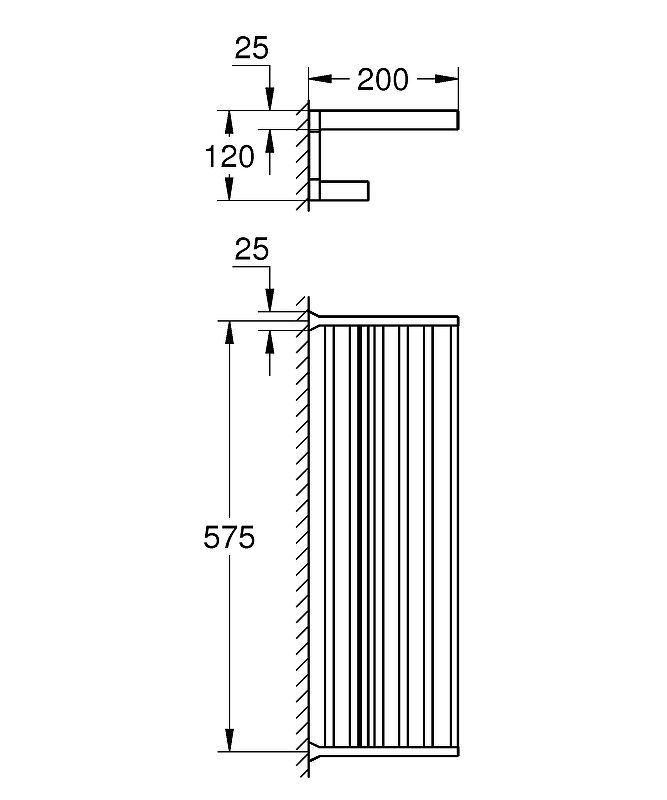 Полка для полотенец GROHE Selection Cube, хром (40804000) Полка для полотенец GROHE Selection Cube, хром (40804000)