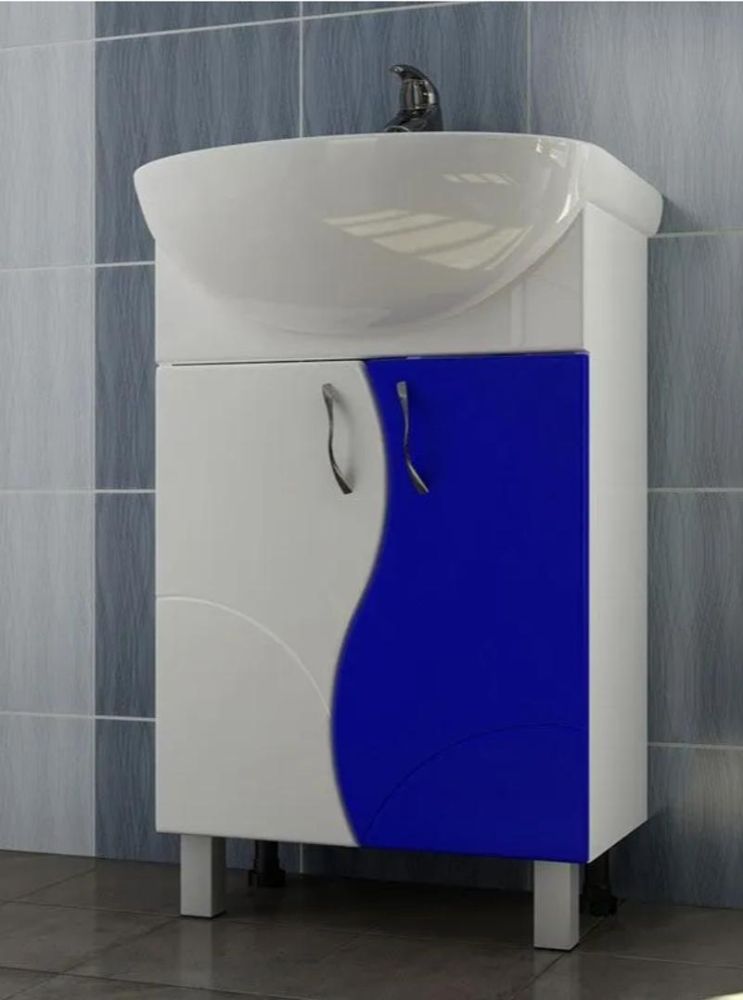Тумба под раковину напольная VIGO Alessandro tn.ALE.UYU.55.2D син, 55 см, артикул tn.ALE.UYU.55.2D син