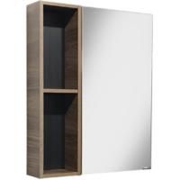 Зеркальный шкаф Comforty Штутгарт 60 4151036 Дуб темно-коричневый Черный матовый
