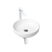 Комплект 3 в 1 Lavinia Boho Bathroom Sink Slim 21510058, накладная фарфоровая раковина 40 см, смеситель, пластиковый сифон