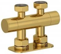 Вентиль 2х3/4" прямой скрытый-скрытый EU50 (Золото)