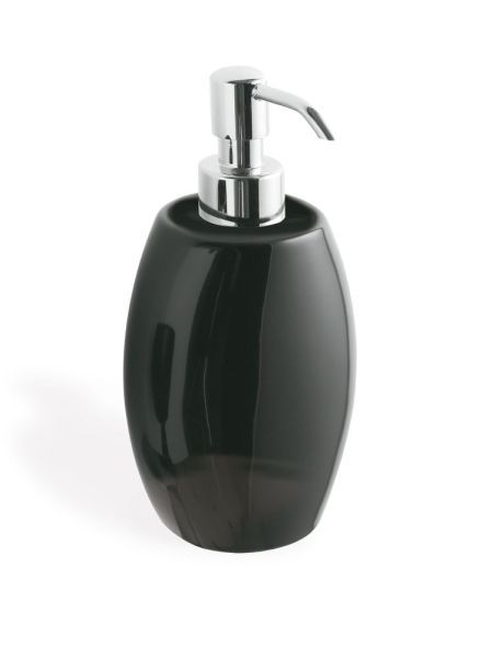 Stil Haus Zefiro, настольный керамический дозатор, цвет хром - черная керамика