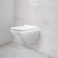 Унитаз подвесной NEO-M VT1-17 безободковый, цвет белый, ультратонкое soft-close сиденье