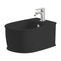 Биде, Artceram, Atelier, тип установки-подвесной, ширина, мм-375, глубина, мм-525, форма чаши-прямоугольная, отверстия для смесителя-1, материал-керамика, крепления в комплекте, цвет-черный (Glossy Black, Nero lucido)