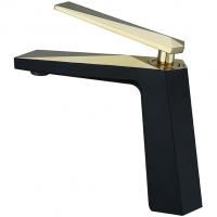 Смеситель для умывальника VENTURO черный + золото