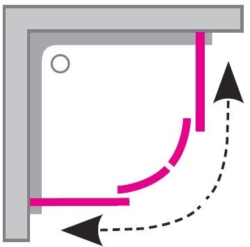 Душевой уголок Ravak Supernova SKCP4-80 Sabina белый+Транспарент Sabina
