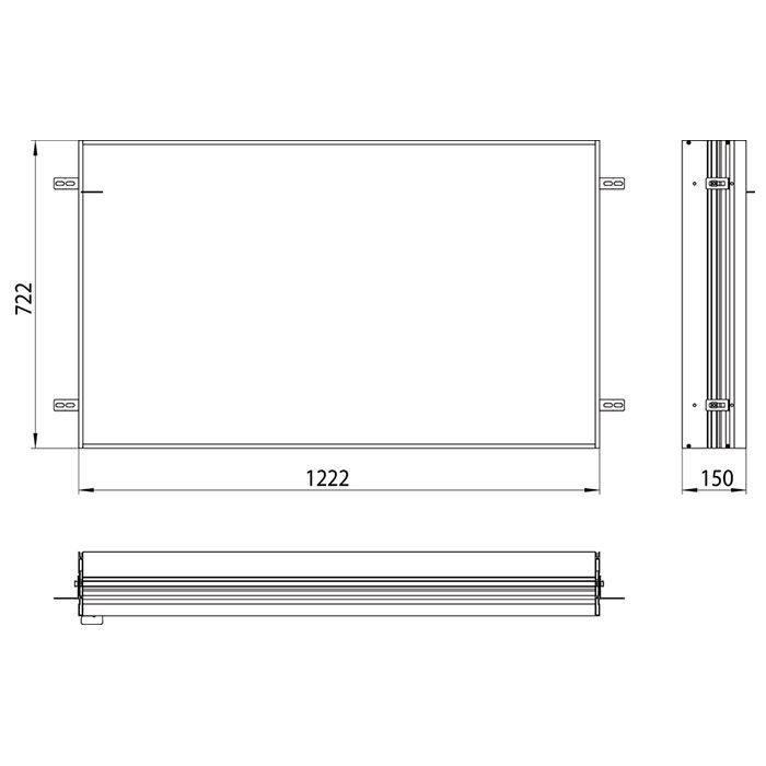 Emco Asis prime Встраиваемая рама для зеркального шкафа, B1222xH722mm