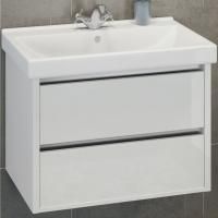 Тумба с раковиной Comforty Дублин 75 4137103 подвесная Белый глянец Тумба с раковиной Comforty Дублин 75 4137103 подвесная Белый глянец