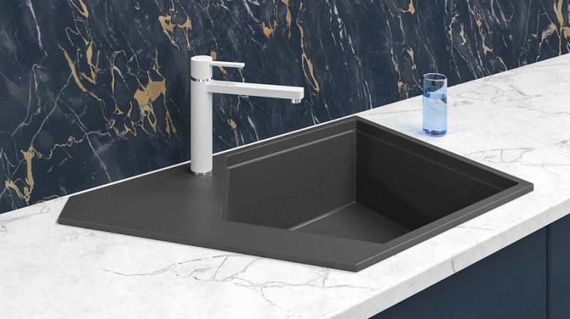 Кухонная мойка KitKraken River Grey 77 Серая Кухонная мойка KitKraken River Grey 77 Серая