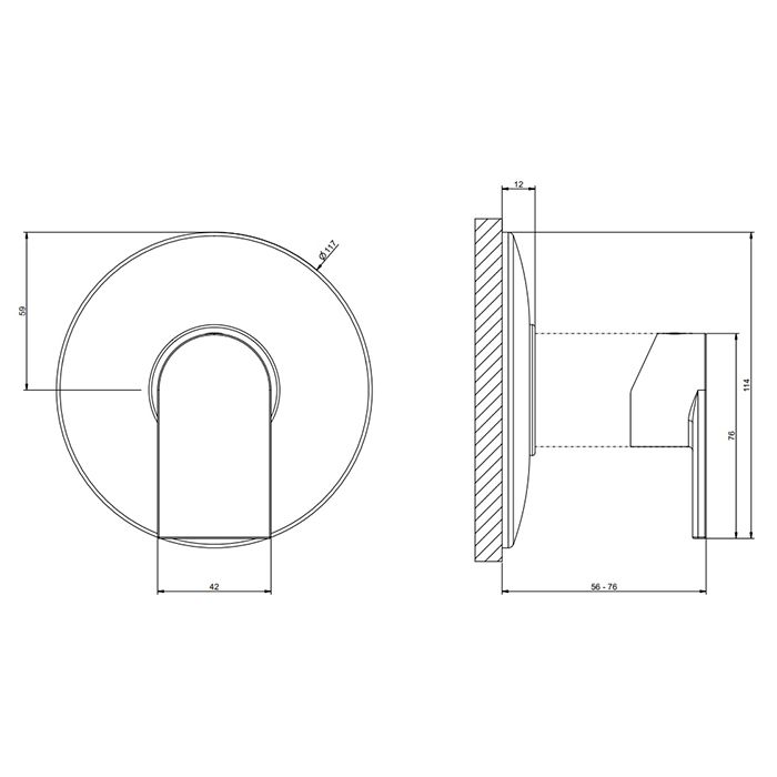 Gessi Emporio Via manzoni Внешние части для настенного смесителя на 1 позицию, цвет: Finox Brushed Nickel, артикул 38654#149