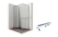 Душевой уголок Ambassador Queen 11011106L-ST1, прямоугольный, линейный трап, 120х80