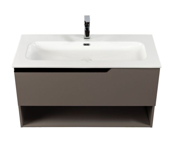 Комплект мебели Visobath Eleven, 1000 мм левый, цвет кварцевый матовый лак (Quarzo)