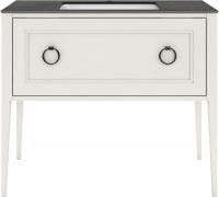 Тумба PLAZA Classic напольная с ящиком 100, белая матовая