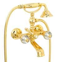 PRESTIGE CRYSTAL Смеситель для раковины, на 3 отв., золото