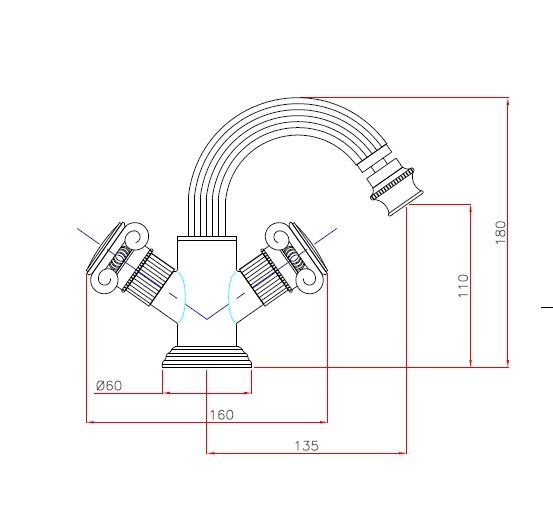 Смеситель для биде Cezares Olimp OLIMP-BS2-02-Sw Бронза