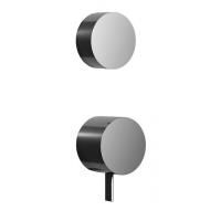 Fantini AF/21 Смеситель для душа, встраиваемый, на 2 источника, (наружняя часть), цвет: матовая натуральная сталь